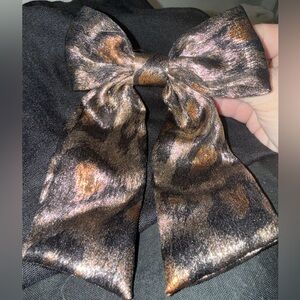 ​Leopard Print Oversized Hair Bow Clip | Coquette Mob Wife Aesthetic